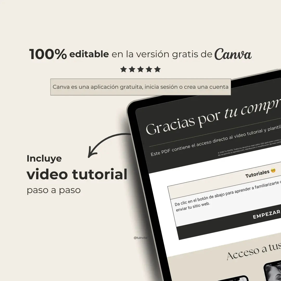 Invitación web boda - Plantilla editable en Canva - Burgundy