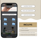 Invitación web boda - Plantilla editable en Canva - Atemporal