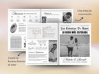 Periódico de boda -Plantilla editable en Canva