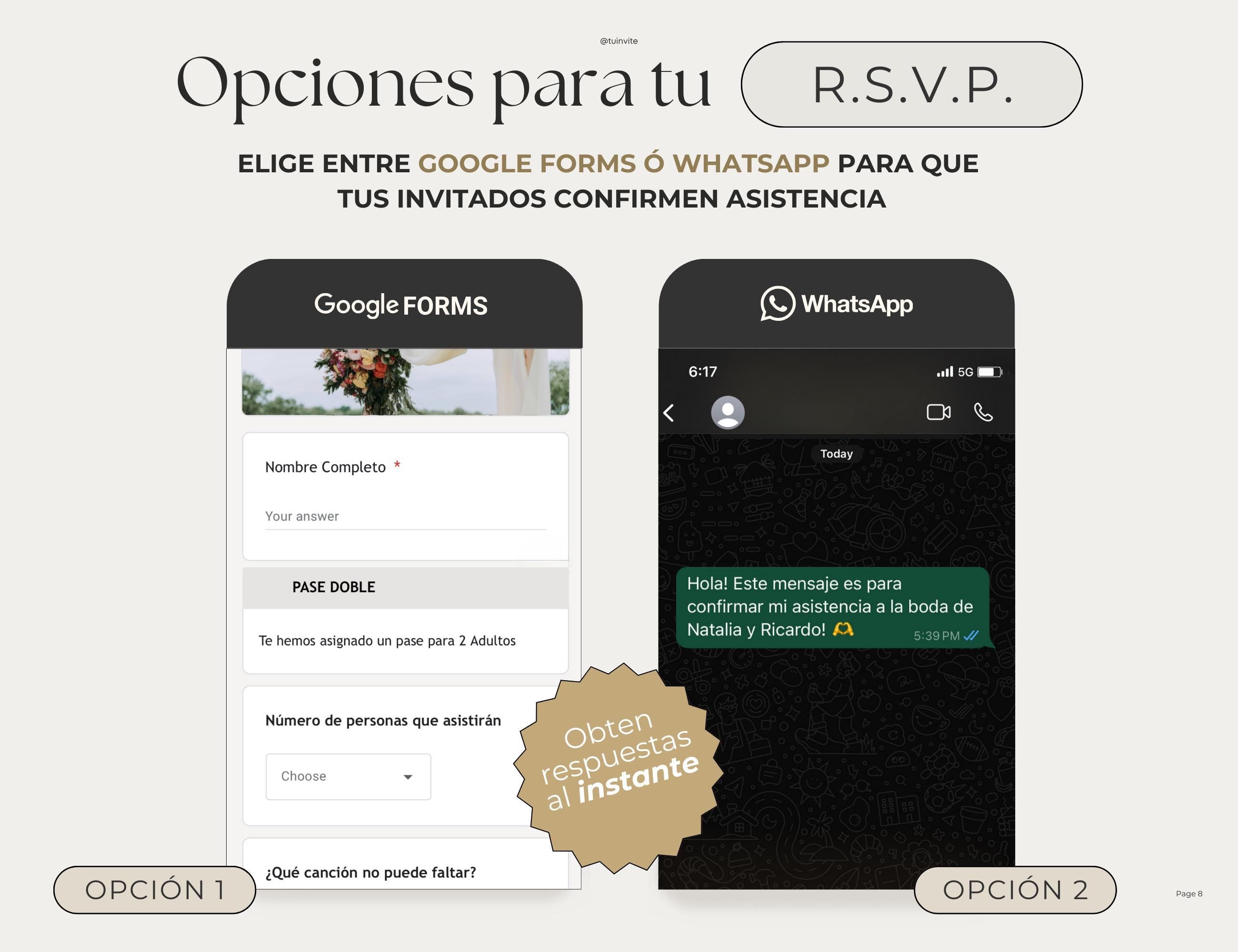 Invitación web boda - Plantilla editable en Canva - Minimalista