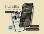 Invitación web boda - Plantilla editable en Canva - Doodles