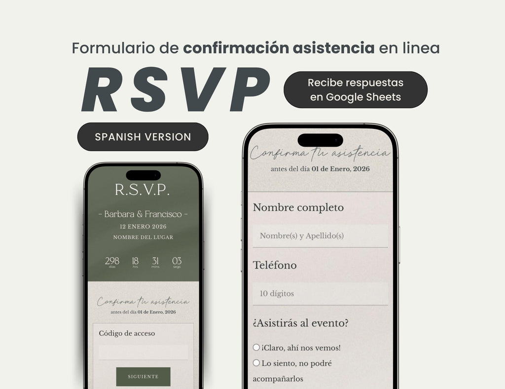 Formulario de RSVP Personalizado - Agrega a tu plantilla de Canva