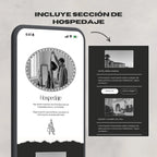 Invitación web boda - Plantilla editable en Canva - Monocromática - Tu Invite