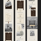 Invitación web boda - Plantilla editable en Canva - Atemporal