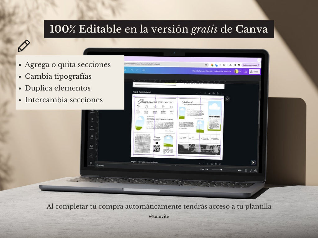 Propuesta Dama de Honor - Periódico para envoltura de ramo de flores - Plantilla Canva