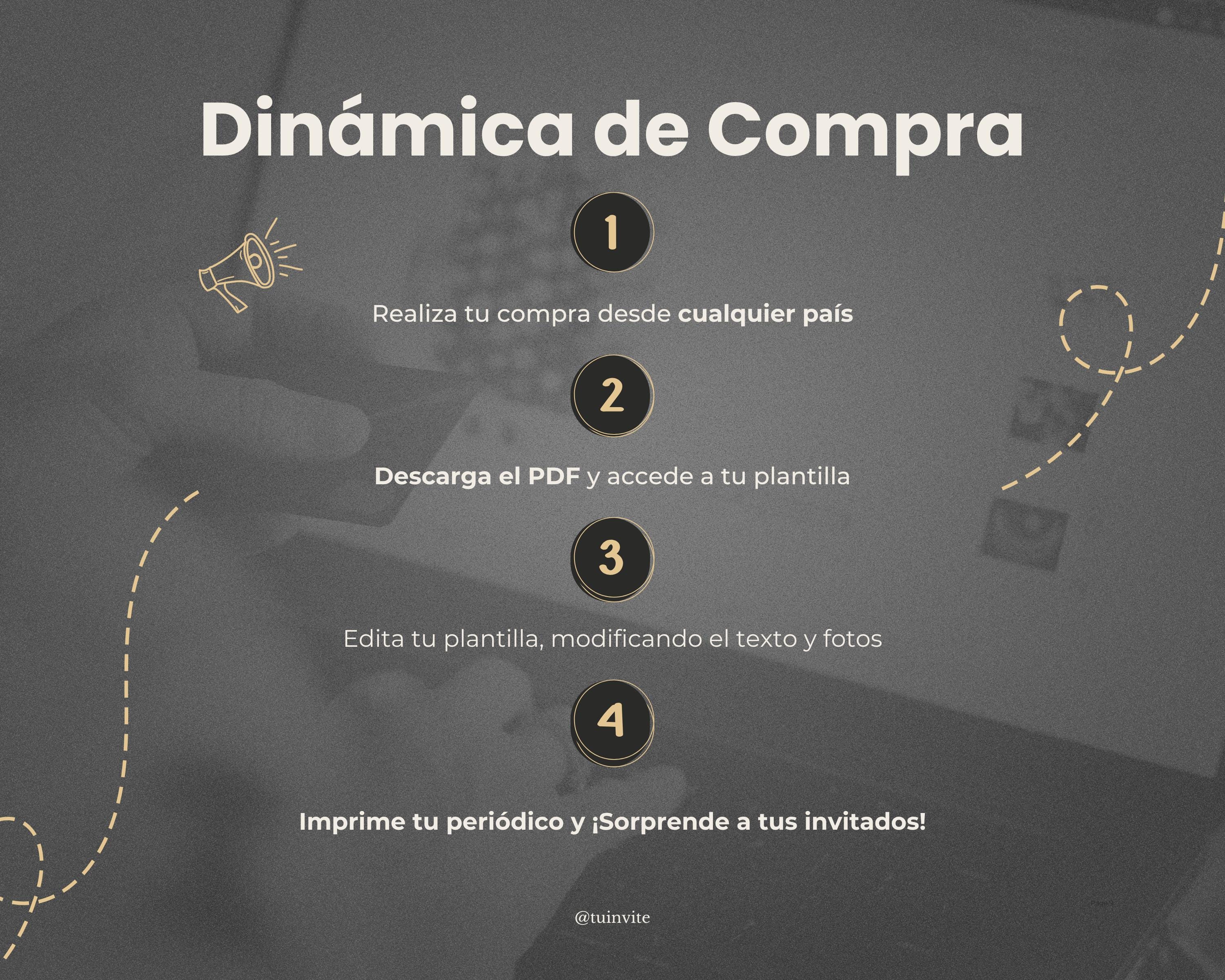 Periódico de boda 2025 -Plantilla editable en Canva