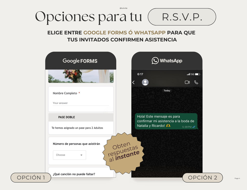 Invitación web boda - Plantilla editable en Canva - Burgundy