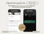 Invitación web boda - Plantilla editable en Canva - Burgundy