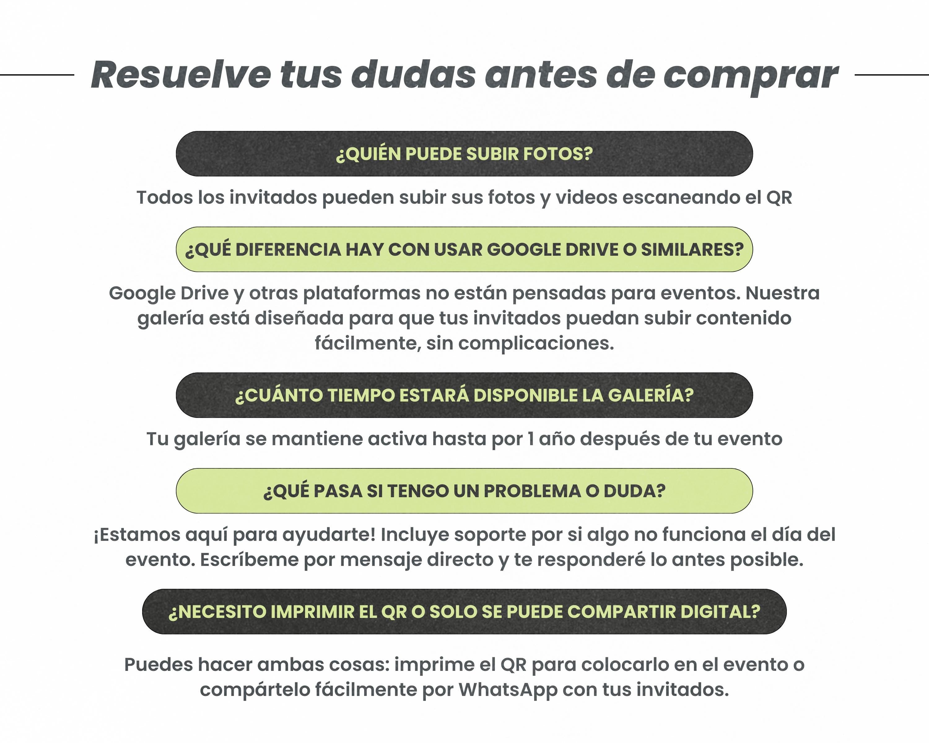 Galería de Fotos y Vídeos – Código QR + Plantillas Canva