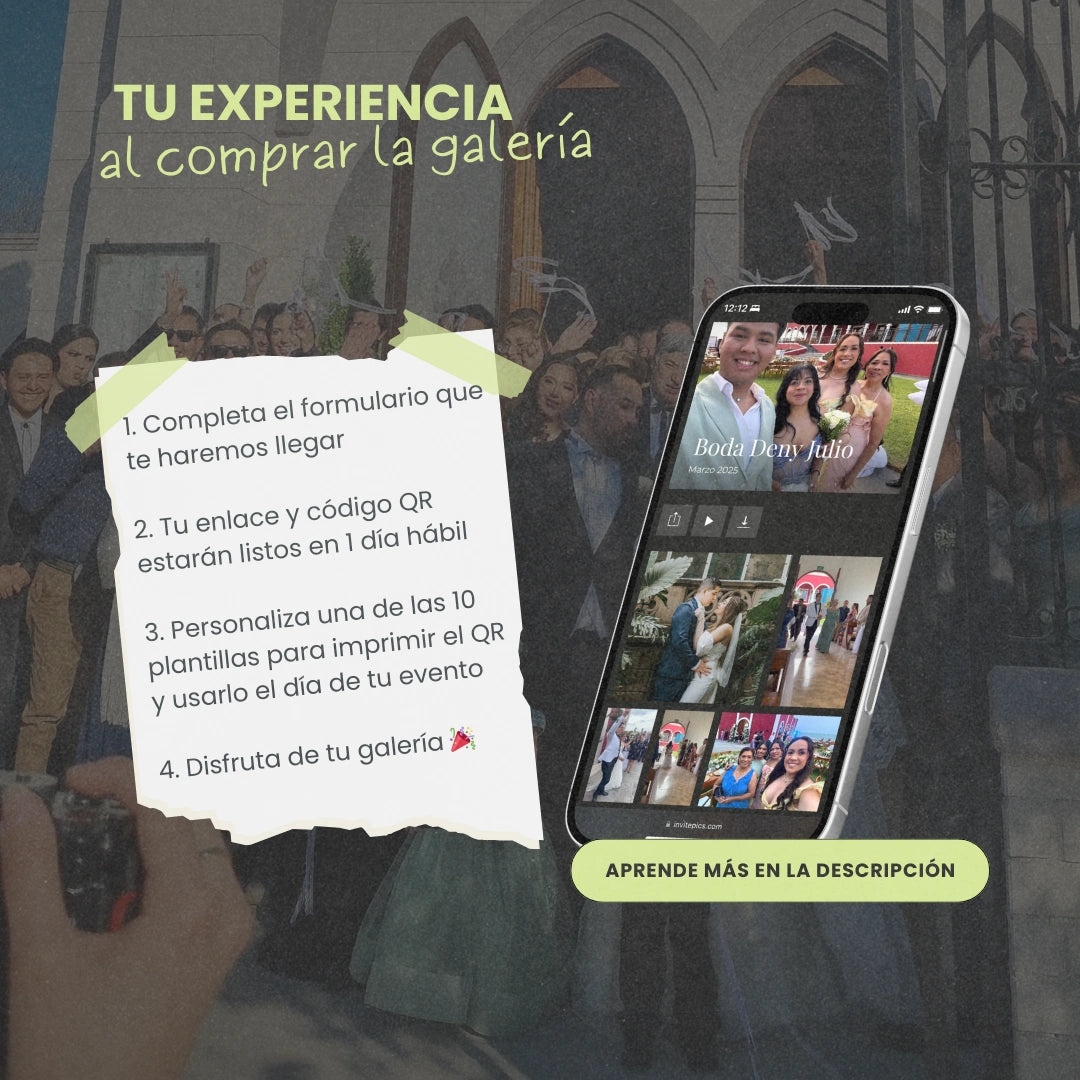 Galería de Fotos y Vídeos – Código QR + Plantillas Canva