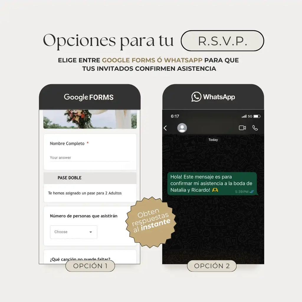 Invitación web boda - Plantilla editable en Canva - Minimalista