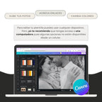 Invitación web boda - Plantilla editable en Canva - Minimalista