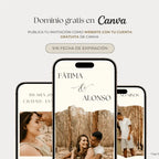 Invitación web boda - Plantilla editable en Canva - Minimalista