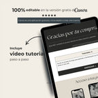 Invitación Web Boda - Plantilla editable Canva - Vintage