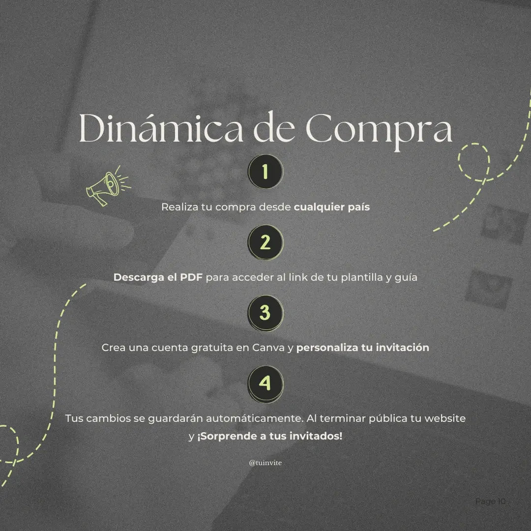 Invitación web boda - Plantilla editable en Canva - Doodles