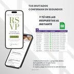 Invitación web boda - Plantilla editable en Canva - Floral