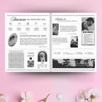 Periódico de boda -Plantilla editable en Canva