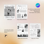 Periódico de boda -Plantilla editable en Canva