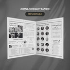 Periódico de boda 2025 -Plantilla editable en Canva