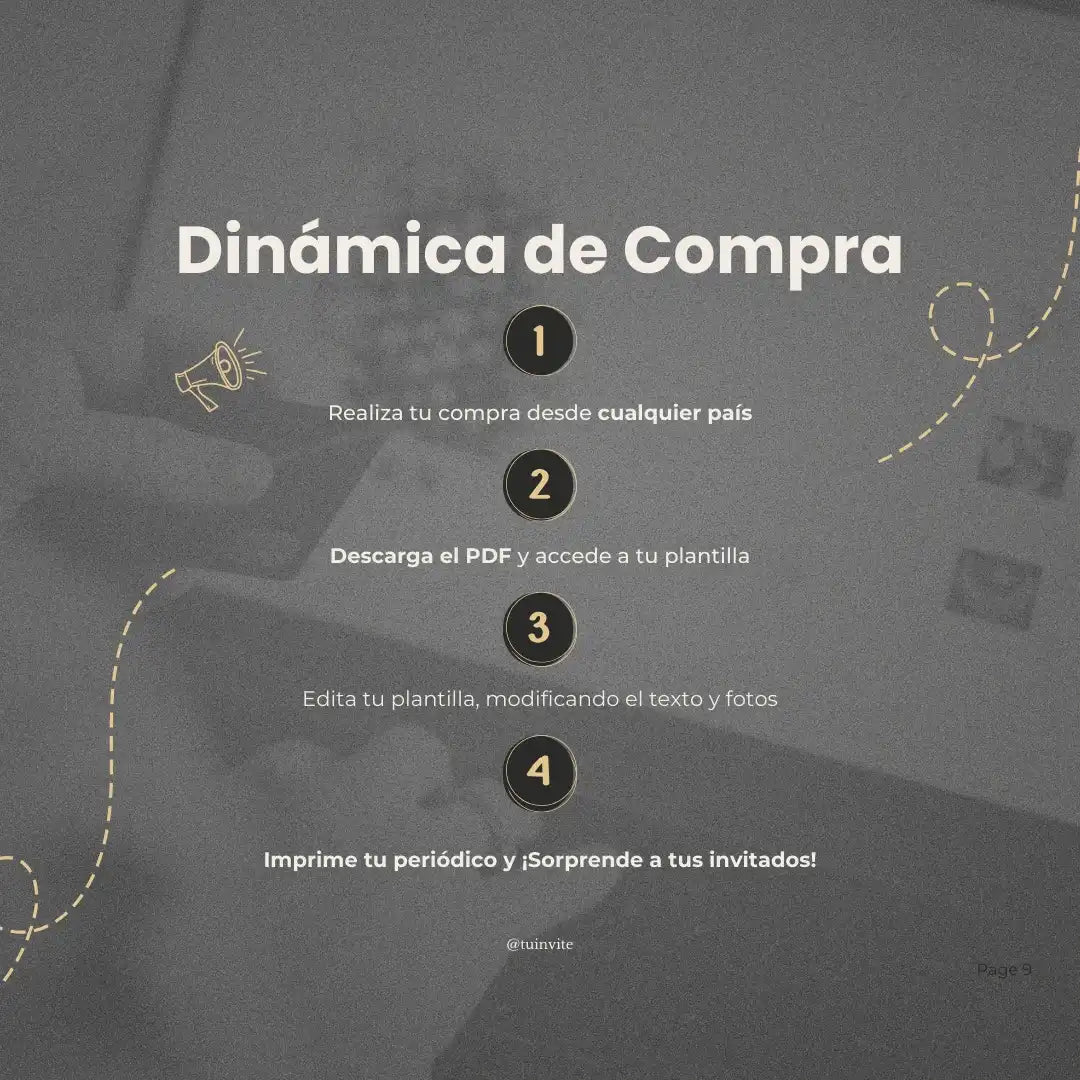 Periódico de boda 2025 -Plantilla editable en Canva