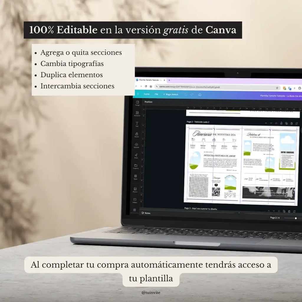 Propuesta Dama de Honor - Periódico para envoltura de ramo de flores - Plantilla Canva