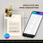 Invitación web para Save The Date - Plantilla editable en Canva - Encaje - Tu Invite