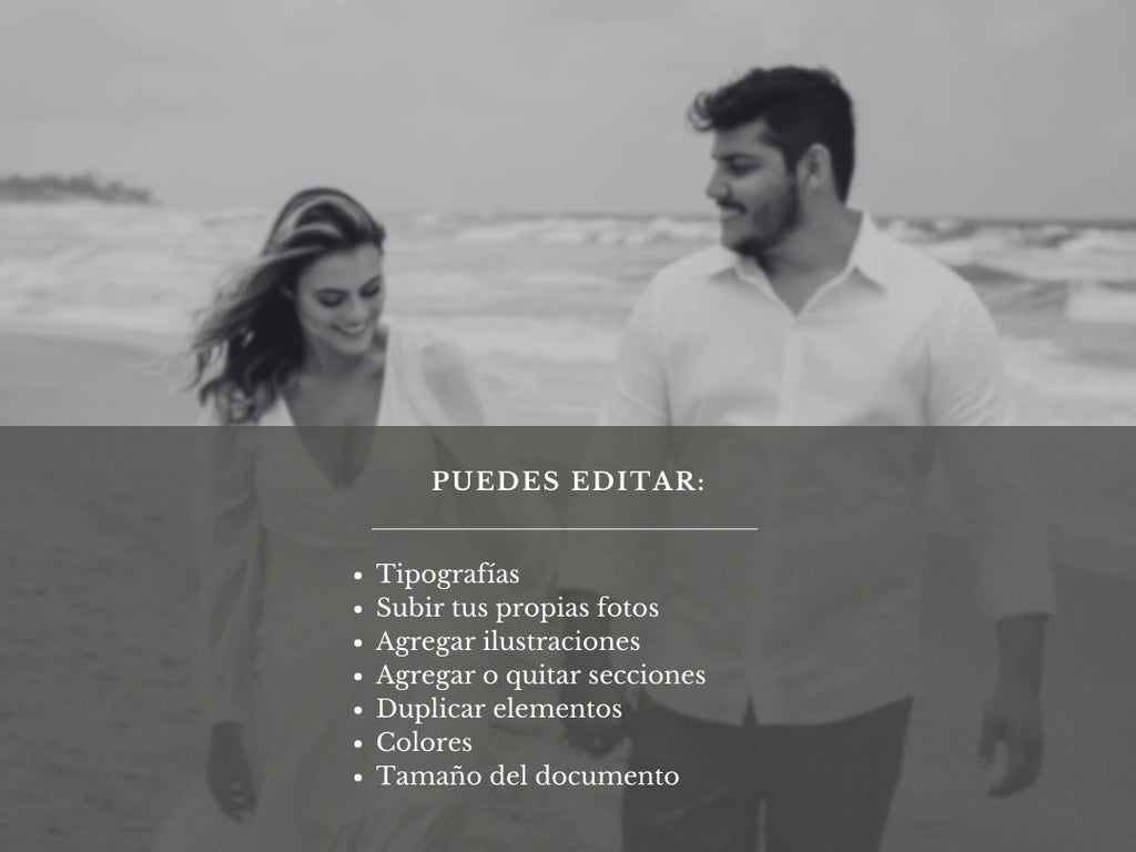 Periódico de boda -Plantilla editable en Canva