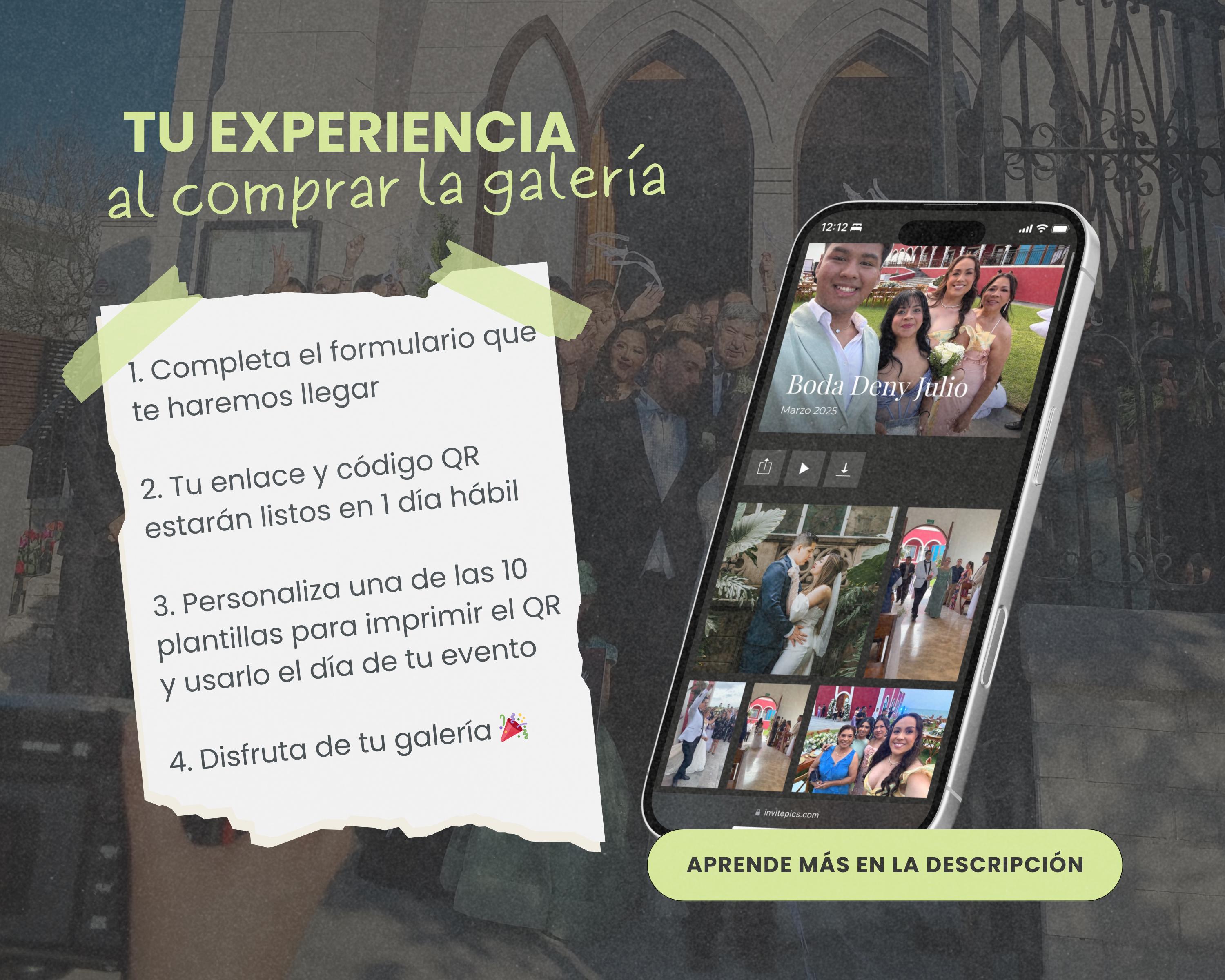 Galería de Fotos y Vídeos – Código QR + Plantillas Canva