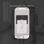 Invitación web boda - Plantilla editable en Canva - Monocromática