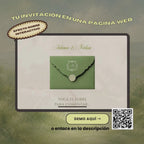 Invitación web para Save The Date - Plantilla editable en Canva - Clásica